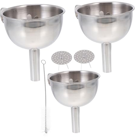 Healifty Mini Kitchen Funnel Wide Funnel Handle Kitchen Tool for Flour Chili Powder Mung Beans