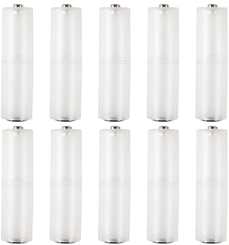AOICRIE 10pcs AAA to AA Battery Adapter AAA to AA Battery Converter Holder Battery Adapter Converter for AAA to AA Battery