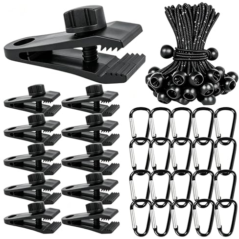 60pcs Tarp Clips Set Lona Clip Multiusos Pinzas Toldo Tensores Lona Piscina