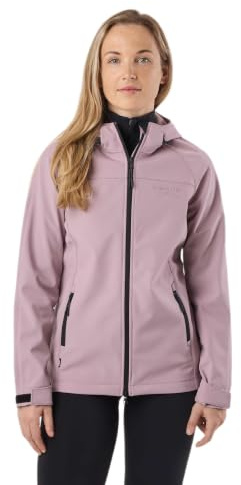 Swedemount Stryn Softshelljacke Damen, Wasserabweisend | 5.000 mm Wassersäule, winddicht, atmungsaktiv, 2 Taschen, verstellbare Kapuze und Bündchen