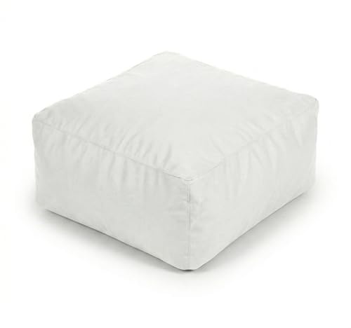 80 Oak Premium XXL Outdoor Sitzsack-Liege mit Memory Foam Füllung, wetterfest & UV-beständig, 600D Oxford Nylon, für Garten, Balkon, Pool (Beige/Hellgrau/Dunkelgrau) (Hellgrau, Ottoman)
