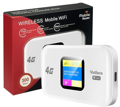 4G LTE WiFi Router, Travel Router with SIM Card Slot, 150 Mbit/s Mobile WiFi Dongle Type-C, 2100mAh Battery, Pocket 4G Mobile Hotspot Connect 10 Devices for Caravan Travel Phone Computer Laptop