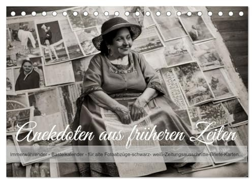 Anekdoten aus früheren Zeiten (Tischkalender 2026 DIN A5 quer), CALVENDO Monatskalender: Andenken an Oma und Opa, in schwarz-weiß, Platz für Fotos, Briefe, Zeitungsausschnitte... (CALVENDO Menschen)
