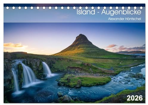 Island - Augenblicke 2026 (Tischkalender 2026 DIN A5 quer), CALVENDO Monatskalender: Die raue Schönheit der europäischen Vulkaninsel (CALVENDO Natur)