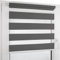 Deco4Me Doppelrollo Klemmfix ohne Bohren (155 x 160 cm, Anthrazit) - Duo Rollo lichtdurchlässig - blickdichte Rollos für Fenster ohne Bohren - Klemmrollo, Fensterrollo, Innenrollo (Stoffbreite 151 cm)