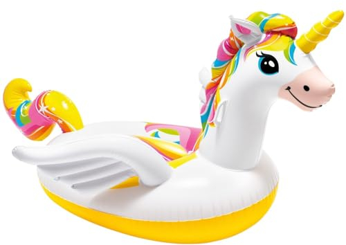 Aufblasbares Schwimmbrett mit Einhorn-Motiv, 2.01 m x 1.40 m x 97 cm