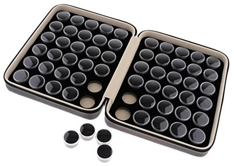 F Fityle Damen Schmuckkasten Schmuck Box Organizer Tablett-Halter Ringkissen Fall für Diamant, Alles schwarz