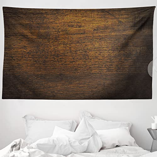 ABAKUHAUS Hölzern Wandteppich und Tagesdecke, Antike Holzweinlese aus Weiches Mikrofaser Stoff Waschbar ohne Verblassen Digitaldruck, 230 x 140 cm, Kastanienbraun