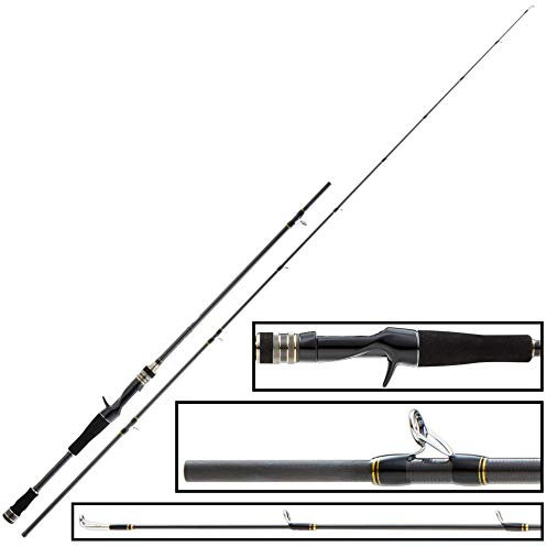 Hearty Rise Valley Hunter 712 XH Cast 2,17m 10-80g Baitcaster Rute zum Zanderangeln & Hechtangeln, Hechtrute, Zanderrute, Gummifischrute zum Raubfischangeln