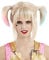 Funidelia | Harley Quinn Perücke - Birds of Prey 100% OFFIZIELLE für Damen Superhelden, DC Comics, Suicide Squad, Bösewicht, Zubehör für Kostüm - Lustige Kostüme für deine Partys