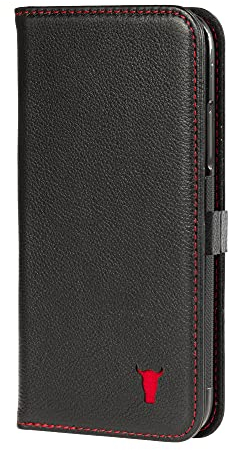 TORRO Leather Case Compatible with iPhone 11 Pro Max – Genuine Leather Wallet Case/Cover with Card Holder and Stand Function (Black)