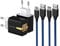 SCHITEC USB Ladegerät Netzteil 2 Port, 2 Pack USB Stecker/Ladeadapter mit 2 M Micro Ladekabel & USB C Kabel für Samsung Galaxy S9 S8 S7 S6 Huawei Mate 20 LG G5 G6 Tablet Kindle und mehr