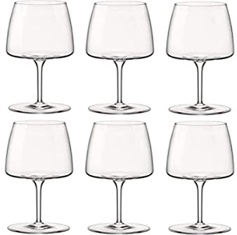 Bormioli Rocco 3024254 Lot de 6 verres à pied en verre Nexo Gran, rouge, 54 cl