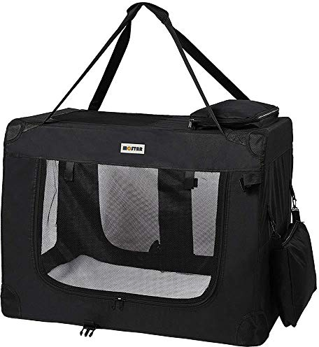 Melko Hundetransportbox faltbar Hundebox 82 x 58 x 58 cm Transportbox Katzentransportbox Hundetasche