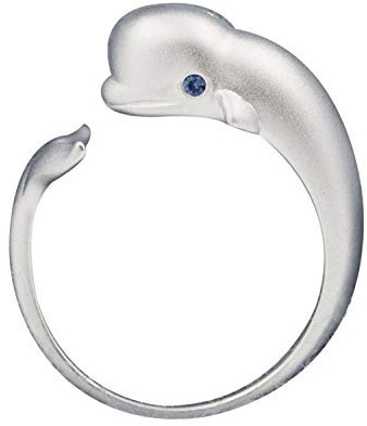 Einstellbare Ring Frauen,S925 Sterling Silber Moderne Kreative Wal Tier Blau Zirkonia Mode Verstellbare Open Knuckle Schwanz Ring Finger Joint Zehenring Schmuck Für Frauen Mädchen Geschenk Hochzei