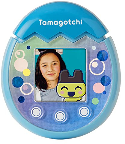 Bandai - Tamagotchi - Tamagotchi PIX - Ozeanblau - virtuelles elektronisches Haustier mit Farbdisplay, Touch-Schaltflächen, Spiele und Kamera - 42913