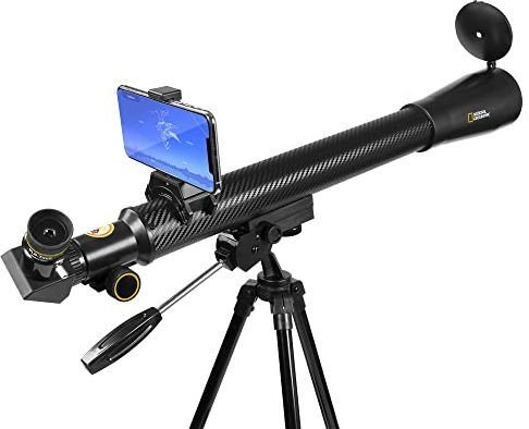 National Geographic 50mm Astronomical Refractor Telescope with Fully Coated Optics Adjustable Tripod and Astronomy App for Young Astronomers and Adult Sky Watchers