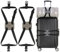 Juliyeh ‎SVC-586 Polyester Lang Verstellbar Band mit Schnalle für Gepäck/Koffer, Schwarz/Grau, 2 Stück