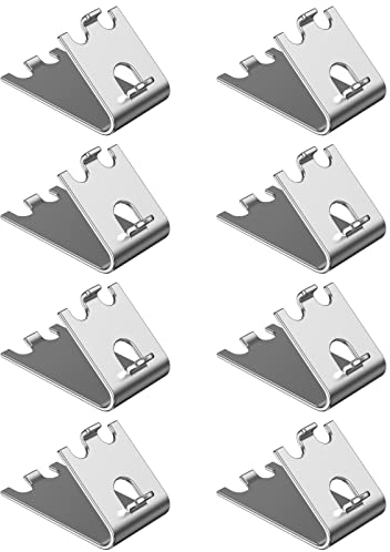 Freezer Shelf Clip, 920158 Freezer Shelf Clips 304 Stainless Steel Square Fridge Cooler Shelf Support Clips Replacement Part for Commercial Refrigerator, 8 Pack