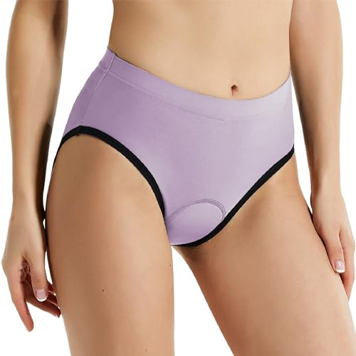 baleaf Culotte de Vélo Rembourrée Femme Cuissard Cycliste Short Vélo Femme Rembourré sous vêtements de Cycliste Padded 4D Gel VTT L'équitation Violet L