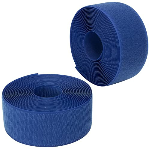AERZETIX - C66003 - Klettband/-rolle 50 mm 5 meter - organizer/kabelbinder - band für kleidersäcke - aus polyamid und polyester - farbe: royalblau