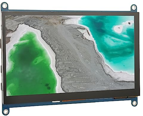 ASHATA 7 Zoll Tragbarer Ras Pi IPS-Bildschirm, Touchscreen-, 7 Zoll IPS Dual Speaker Typ C 5 Punkte Kapazitiver Tragbarer für RasPi 4 3 2 1 PC TV (Bildschirmmodul)