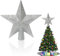Stern für die Weihnachtsbaum, Glänzender Weihnachtsstern, Christbaumspitze in Stern-Form, Stern für die Weihnachtsbaum, Weihnachtsbaumspitzen, Für weihnachtsbaumschmuck Party Dekoration, Silber