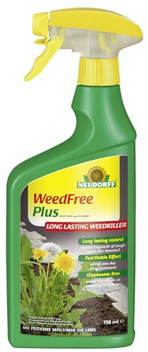 Neudorff WeedFree Plus RTU Weed Killer Spray, 750 ml, Glyphosate Free Spray, Weed Remover, Animal Fiendly, Herbicide