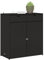 Gecheer Gartenschrank Balkonschrank Terrassenschrank Haushaltsschrank Spindschrank Schrank Schwarz 105x55x113 cm Poly Rattan