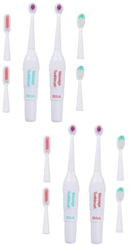 Supvox 4 Stück Reise Elektrische Zahnbürste Haustier Zahnbürste Reisezahnbürste Wasserdichte Elektrische Zahnbürste Ultraschallzahnbürste Kleine Hundezahnbürste Tragbar Reisen