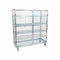 Stahlrollbehälter 620, 620 x 1.500 x 1.700 mm, 4-seitig, 2 Flügeltüren, Nutzhöhe 1.500 mm, Rollplatte aus Metall, 500 kg