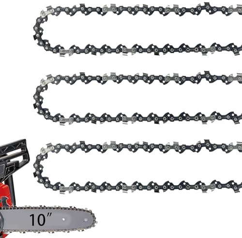 JINFFR Chaîne de tronçonneuse de 25,4 cm, calibre 127 cm, pas LP de 0,95 cm, 40 maillons d'entraînement, chaîne de rechange de 25,4 cm pour Sunjoe, Craftsman, Poulan, Worx, Greenwork et plus encore -