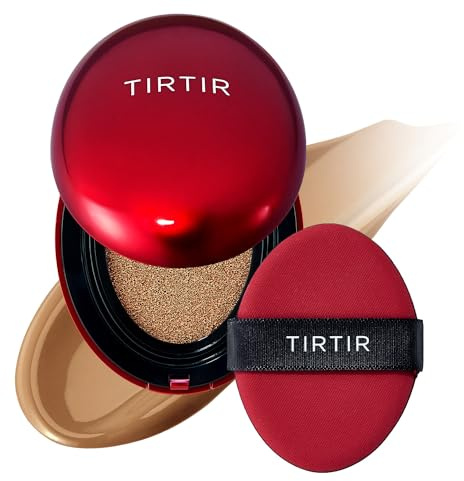 TIRTIR Mask Fit Red Cushion Foundation | Volle Deckkraft, Leicht & Hautnah, Satin Glow Finish | Koreanisches Cushion Make-up, Tattoo-Abdeckung, Aufbauend (0,15 Fl Oz), 40N Cinnamon
