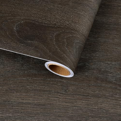 VaryFloral Papel Pintado Efecto Madera Marrón 30 cm x 300 cm Fotomural Efecto Madera Adhesivo Muebles Textura Espesada Lámina Adhesiva Roble Paneles de Madera Lámina Vintage Encimera Cocina Mesa Salón
