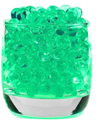 COBQB Water Beads for Vases - 5,000 Pcs Gel Balls Green - Decorative Sand for Vase Fillers - Decor Home Accessories for Floating Candles Making Wedding Party Decoration (50g Green)