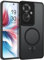 VENINGO Funda Magnética para OPPO Reno11 F 5G / OPPO Reno 11F 5G, Compatible con MagSafe Carcasa Translúcida Mate Trasera Fina Antigolpes Antiamarilleo Cover, Negro