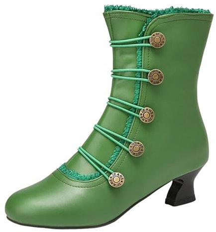 Botas de Nieve para Mujer - Cortas Resistentes al Agua con Tacón - Zapatos y Botines de Invierno