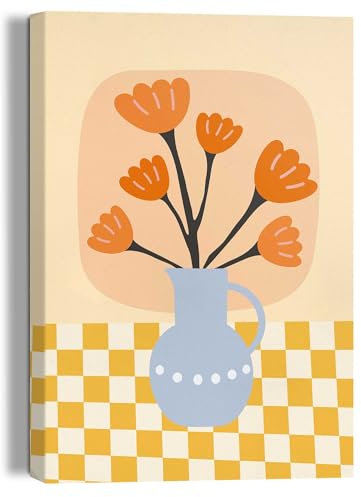 REINDERS Wandbild, Bloom Vase, Hobbyraum, Wandbild, Deko Poster, Wanddeko, Leinwand, Gelb, 30x20cm
