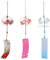 Fahibin 3 pcs Carillon Japonais, carillons à Vent Japonais,Déco Japonaise Carillon éolien,Carillons Éoliens De Poisson Japonais pour la décoration du Jardin