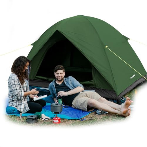 JAICOM Camping Zelt, Ultraleicht Zelt 2 Personen, Wasserdicht Kuppelzelt - Schneller Aufbau, Kleines Packmaß Bikepacking Zelt für Outdoor, Wandern, Familien, Camping, Festival