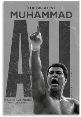 OREAUORN Muhammad Ali (1) Poster, Wandkunst, Leinwand, ästhetisches Vintage-Poster, dekoratives Gemälde für Wohnzimmer, Schlafzimmer, 30 x 45 cm, ungerahmter Stil