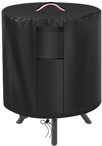 Weqizuerqi 61 x 69 cm Cubierta de chimenea para exterior cubierta de chimenea a prueba de polvo 420D plateado revestido de fuego para exteriores