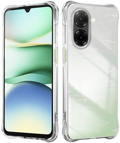 NEWZEROL Hülle Kompatibel für Redmi A5 4G(Deutsche Version) mit Kameraschutz, Weicher Rahmen,Stoßdämpfung Schutzhülle Dünn Weiche TPU HandyHülle 4-Ecken Airbag gegen Absturz- Transparent