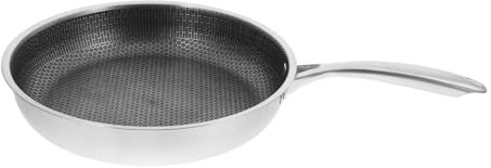Mikikit Poêle à Acier Inoxydable avec Design Alvéolaire Antiadhésif pour des Œufs Steaks Facile à Nettoyer et Compatible avec Tous Types de Plaques de Cuisson
