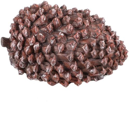 DOITOOL Pinecone Key Box Outdoor Key Hider Decorative Hidden Keyring Safe Box for Garden Yard Storage and Small Item Holder 4.13X2.76X1.97 Inch