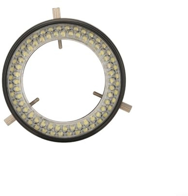 Verstellbare LED-Mikroskop-Lichtquelle, Mikroskop-LED-Ringlichtquelle, 80 Lampenperlen, Ringlicht, Aluminiumlegierung, staubdicht, ultradünn