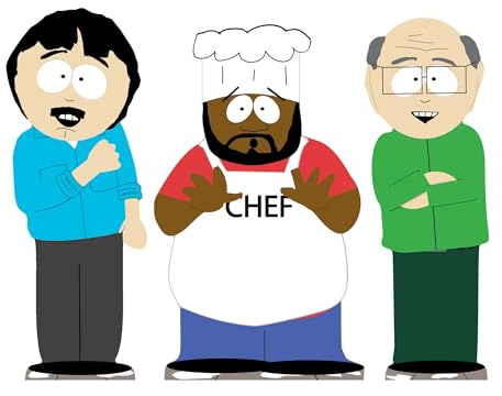 Star Cutouts SC4744 South Park Randy Chef & Mr Garrison Shelf Top Cardboard Cutouts 31cm – Comedy Desk Display for Fans & Collectors