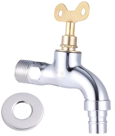 OSALADI Grifo de Agua Exterior con Cierre Grifería para Fregadero Diseño de Resistente y Caño Curvado para Cocina y Baño