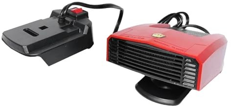 Chauffage de voiture 600 W noir/rouge électrique de refroidissement rapide désembuage dégivrage rapide convient pour Makita 18 V (rouge)