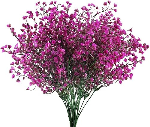 Minnhua 4pcs Künstliche Blumen Lila Kunstblumen Deko Plastikblumen Künstlich Dekoblumen Unechte Blumen Kunstpflanzen für Balkon Garten Innen Außenbereich Frühling Topf Vase Dekoration